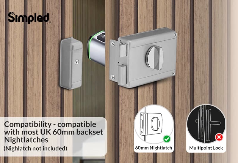 Simpled Night Latch Smart Lock RF-SP