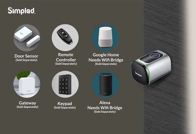 Simpled Night Latch Smart Lock RF-SP