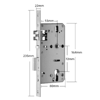 5572 Mortice (55mm backset)