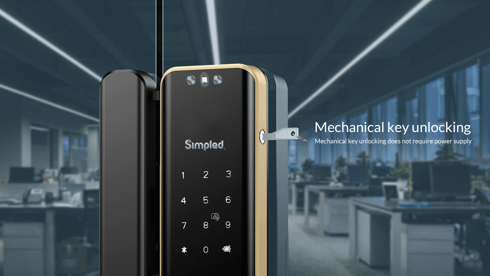 Simpled GF Glass Door Lock