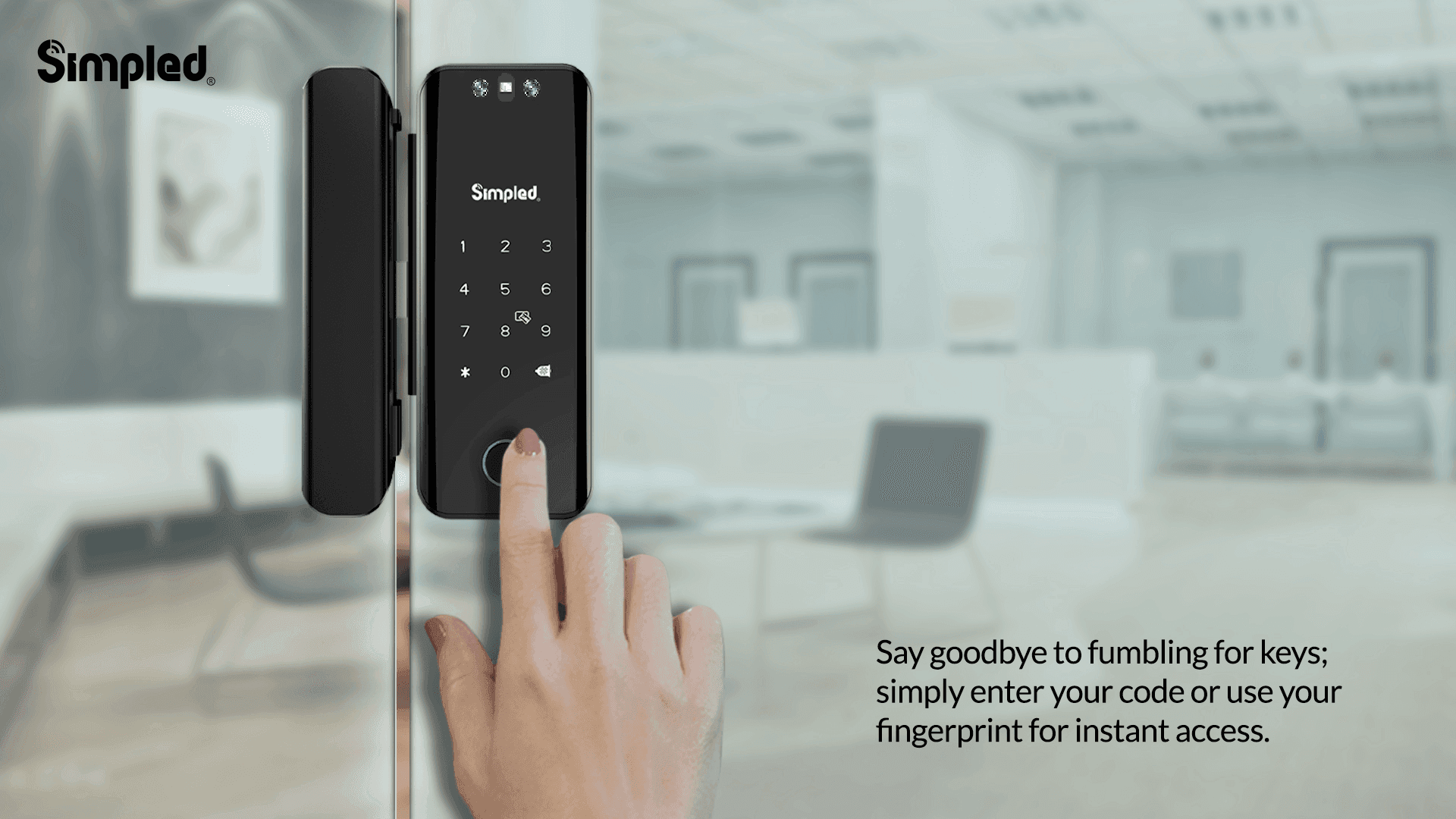 Simpled GF Glass Door Lock