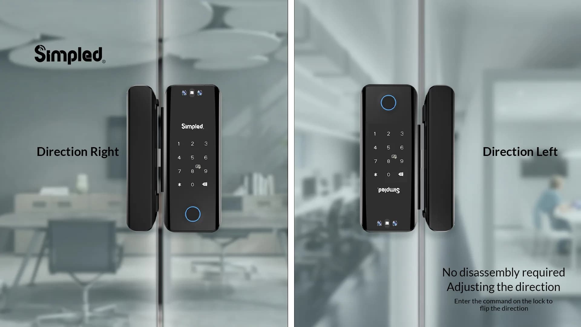 Simpled GF Glass Door Lock