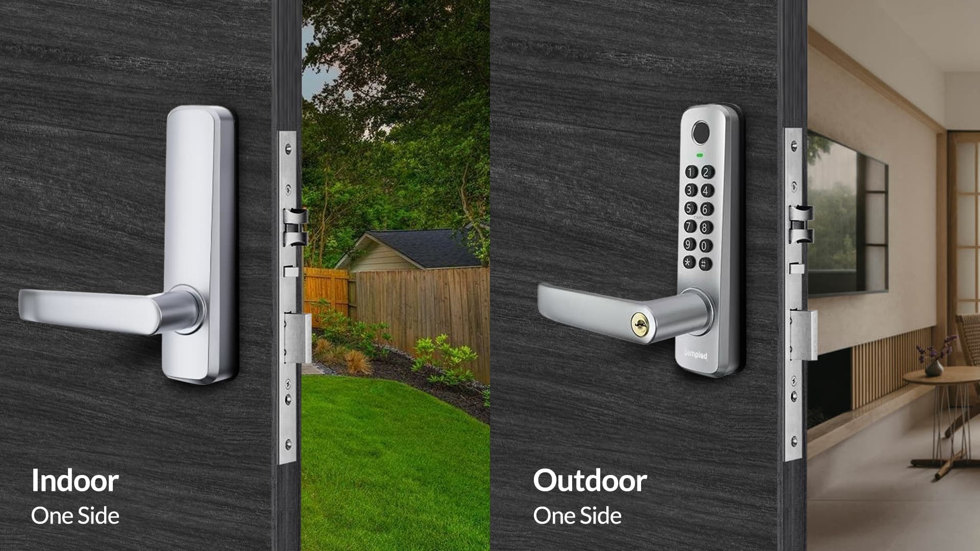 Simpled WF-SP Weatherproof Slim Series Smart Lock
