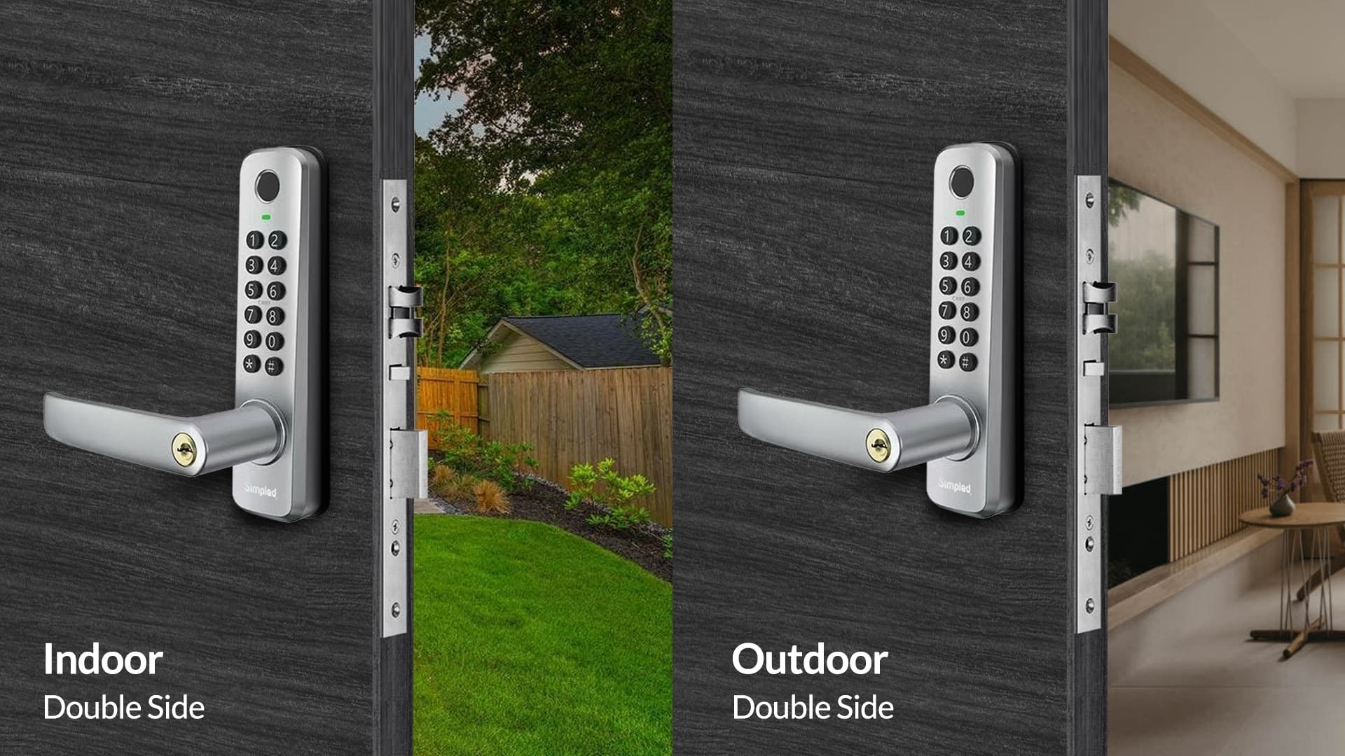 Simpled DWF-SP Double-Side Weatherproof Smart Lock